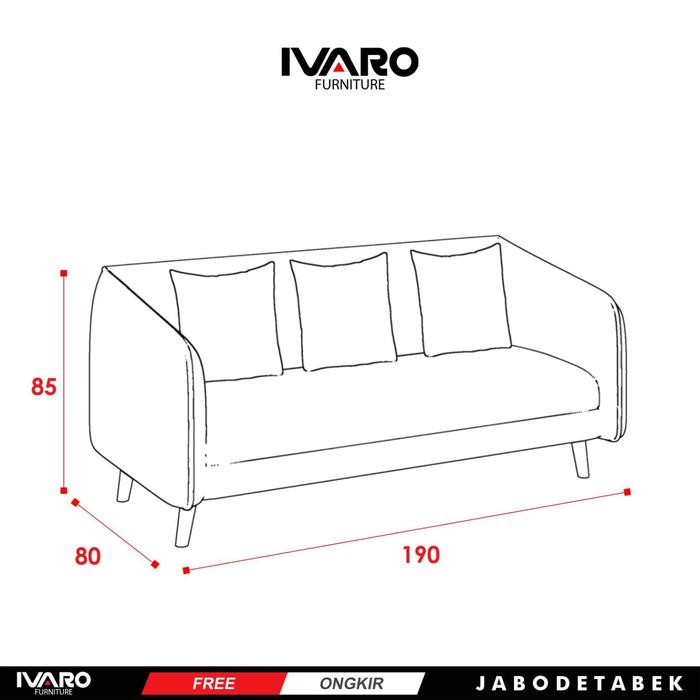 Sofa / Sofa Minimalis / Sofa Ruang Tamu / Sofa Set GWENNY IVARO FURNITURE