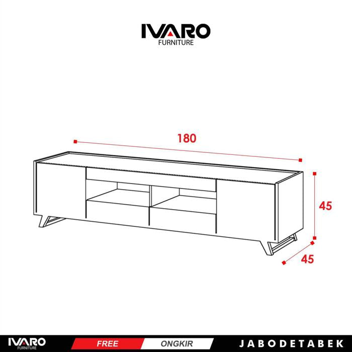 Rak Tv/Rak Penyimpanan/Rak Minimalis Sunny Ivaro