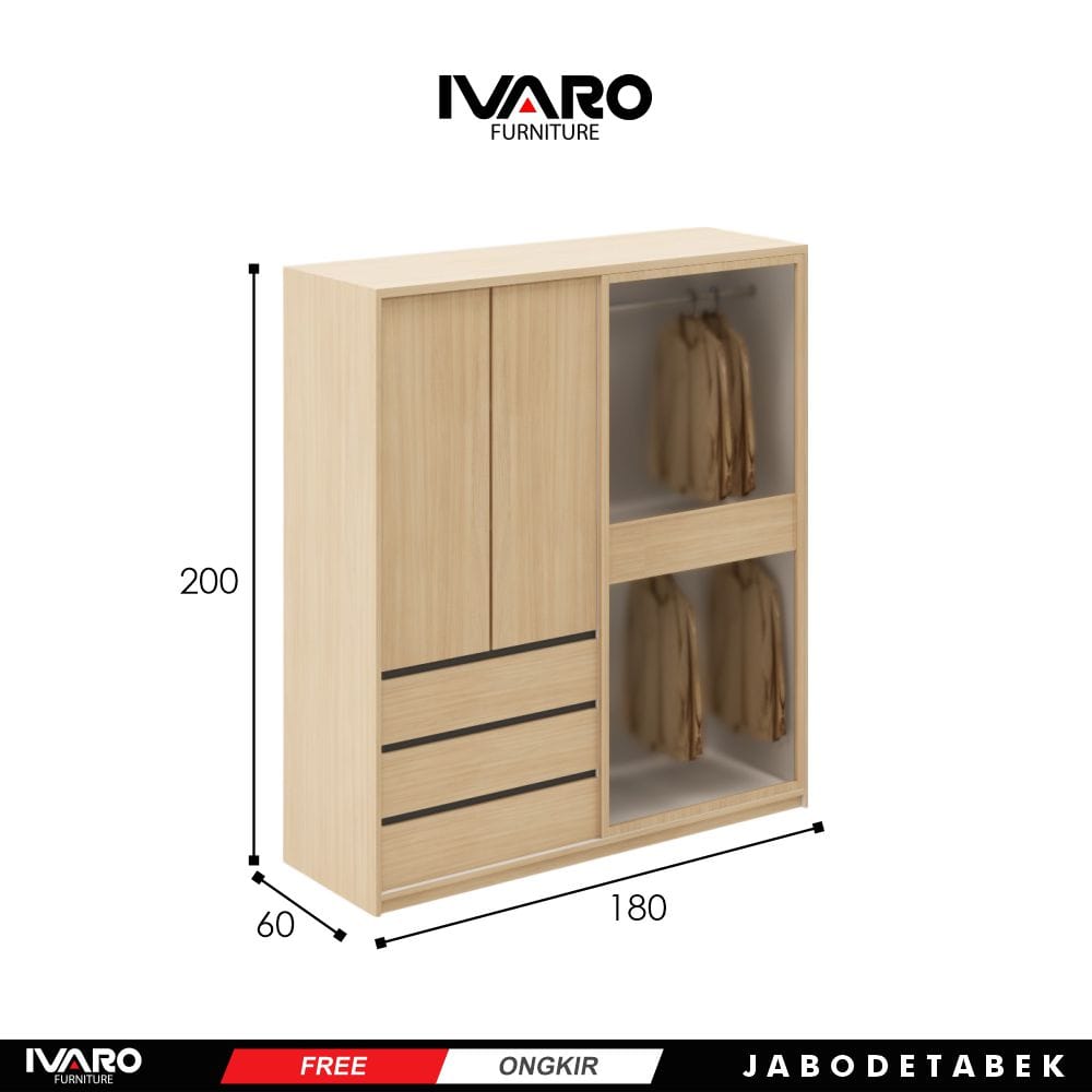 Lemari Penyimpanan Serbaguna/Laci Penyimpanan Minimalis NUNA Ivaro - Lemari