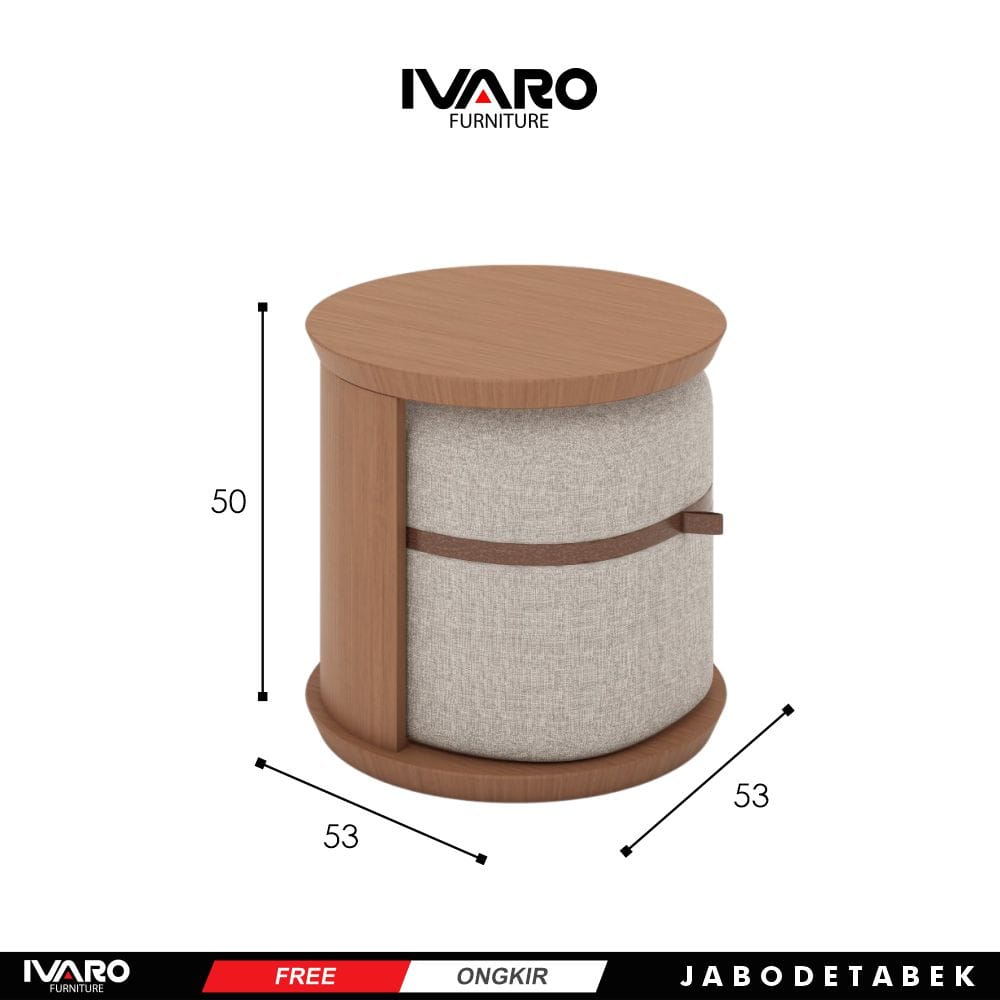 Ottoman / Kursi Sudut / Puff Minimalis / Stool FAMELO Ivaro