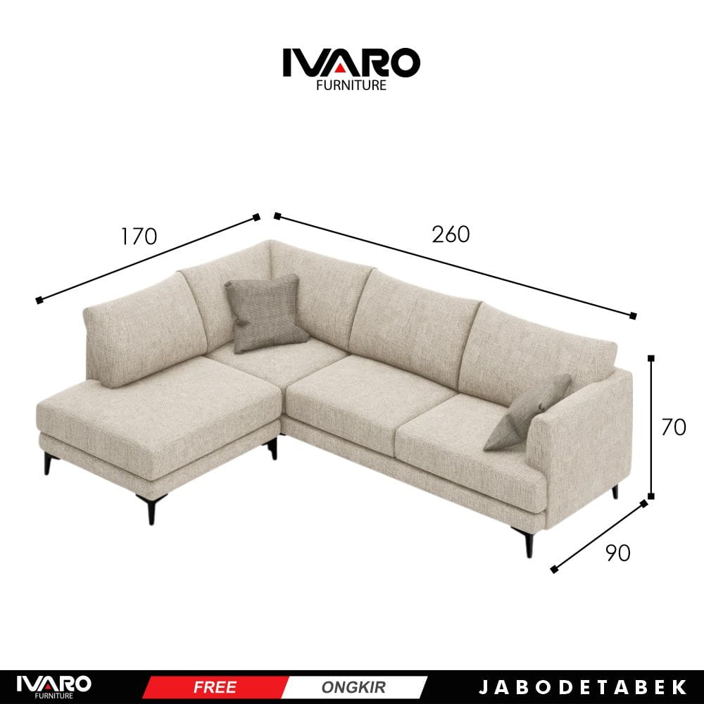 Sofa L /Sofa Sudut/Sofa L Minimalis/Kursi L /Sofa Tamu GUILA IVARO