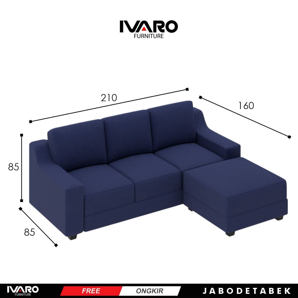Sofa L /Sofa Sudut/Sofa L Minimalis/Kursi L /Sofa Tamu MILEA IVARO