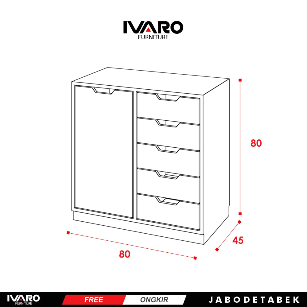 Lemari Dokumen/Kabinet/Lemari Penyimpanan Belly Ivaro