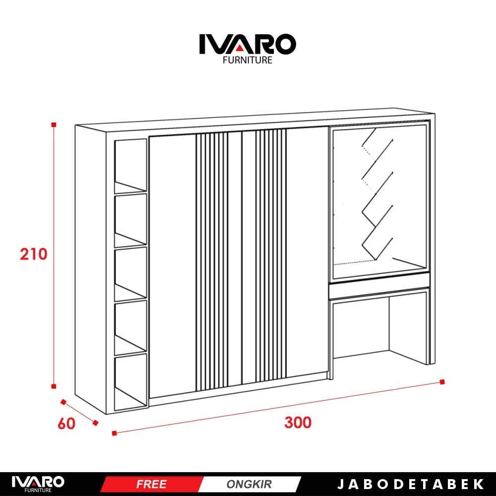 Lemari pakaian /Kabinet/Lemari Penyimpanan/Meja Rias/Lemari Kamar Madeline Ivaro