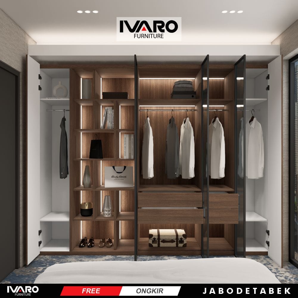Lemari pakaian /Kabinet/Lemari Penyimpanan/Wardrobe/Lemari Kamar Swan Ivaro