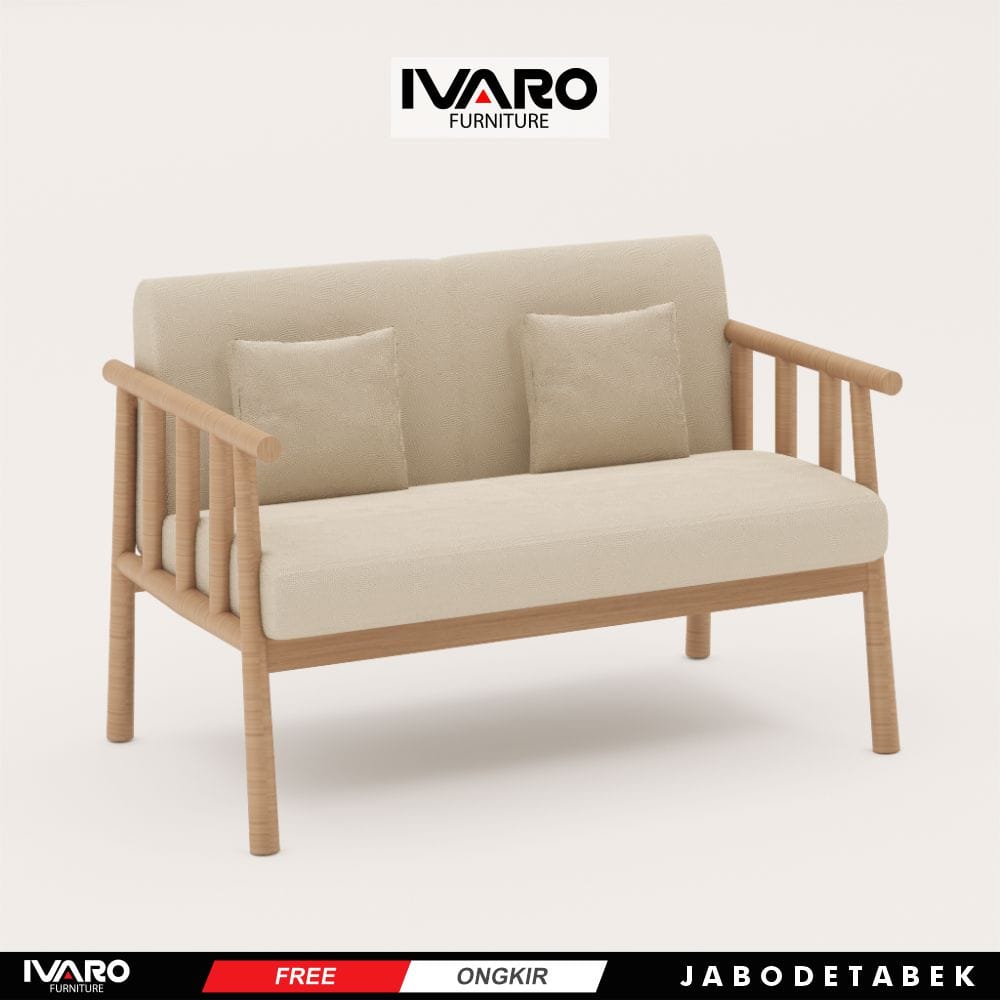 Kursi Kayu Solid / Sofa Ruang Tamu / Kursi Minimalis Aria Ivaro