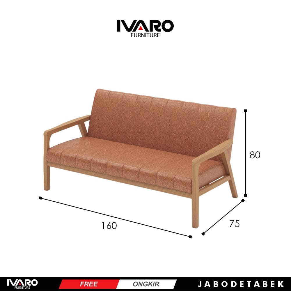 Kursi Kayu Solid / Sofa Ruang Tamu / Kursi Minimalis Indry Ivaro