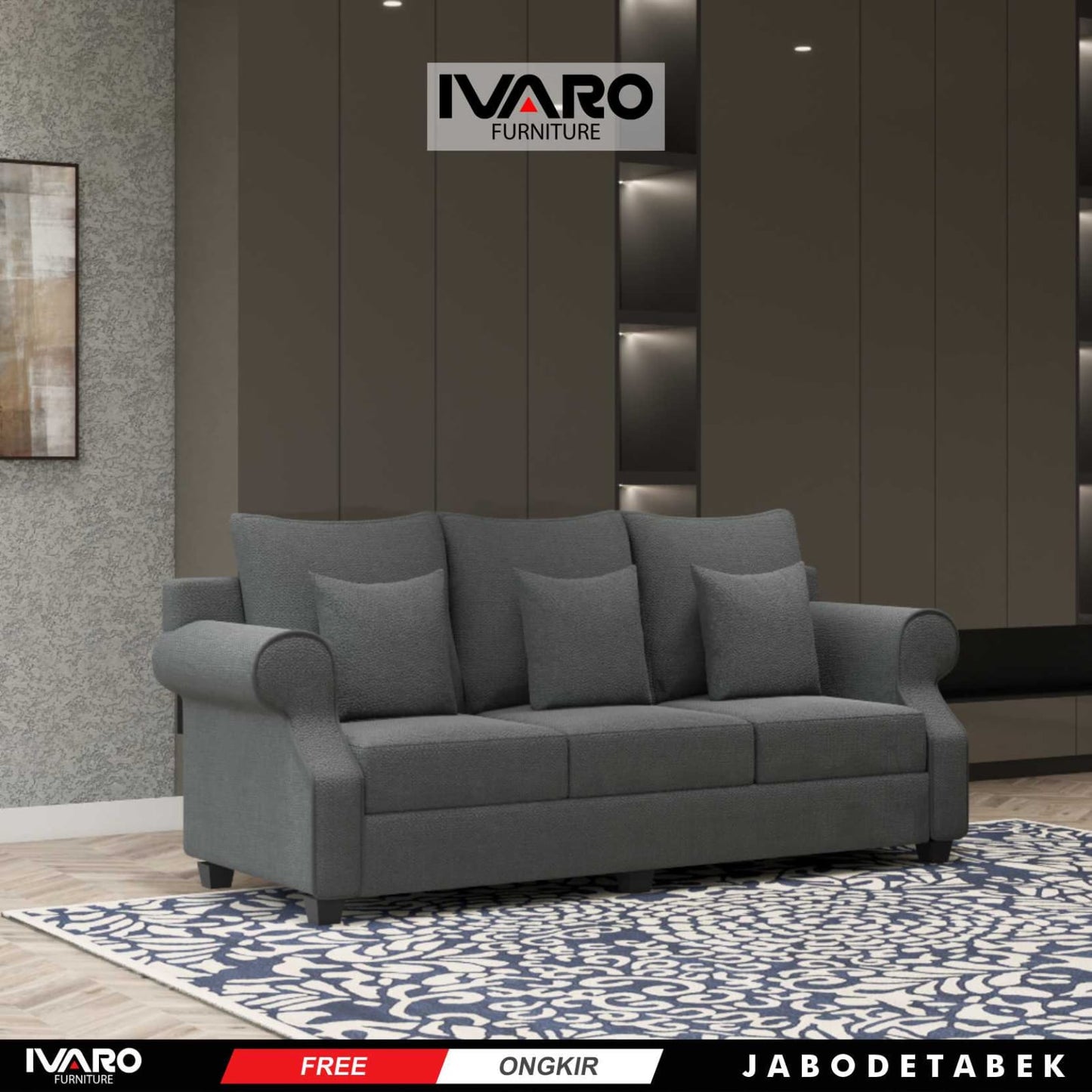 Sofa / Sofa Minimalis / Sofa Ruang Tamu / Sofa Set Lirisa Ivaro