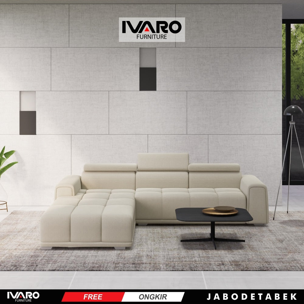 Ivaro Aurora Sofa L /Sofa Sudut/Sofa L Minimalis/Kursi L /Sofa Tamu