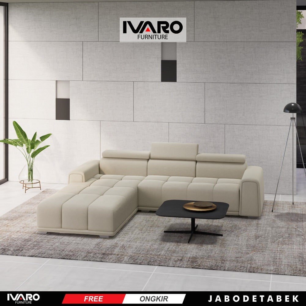 Ivaro Aurora Sofa L /Sofa Sudut/Sofa L Minimalis/Kursi L /Sofa Tamu