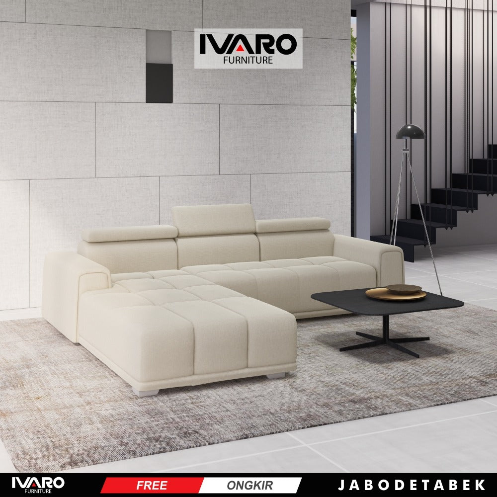 Ivaro Aurora Sofa L /Sofa Sudut/Sofa L Minimalis/Kursi L /Sofa Tamu