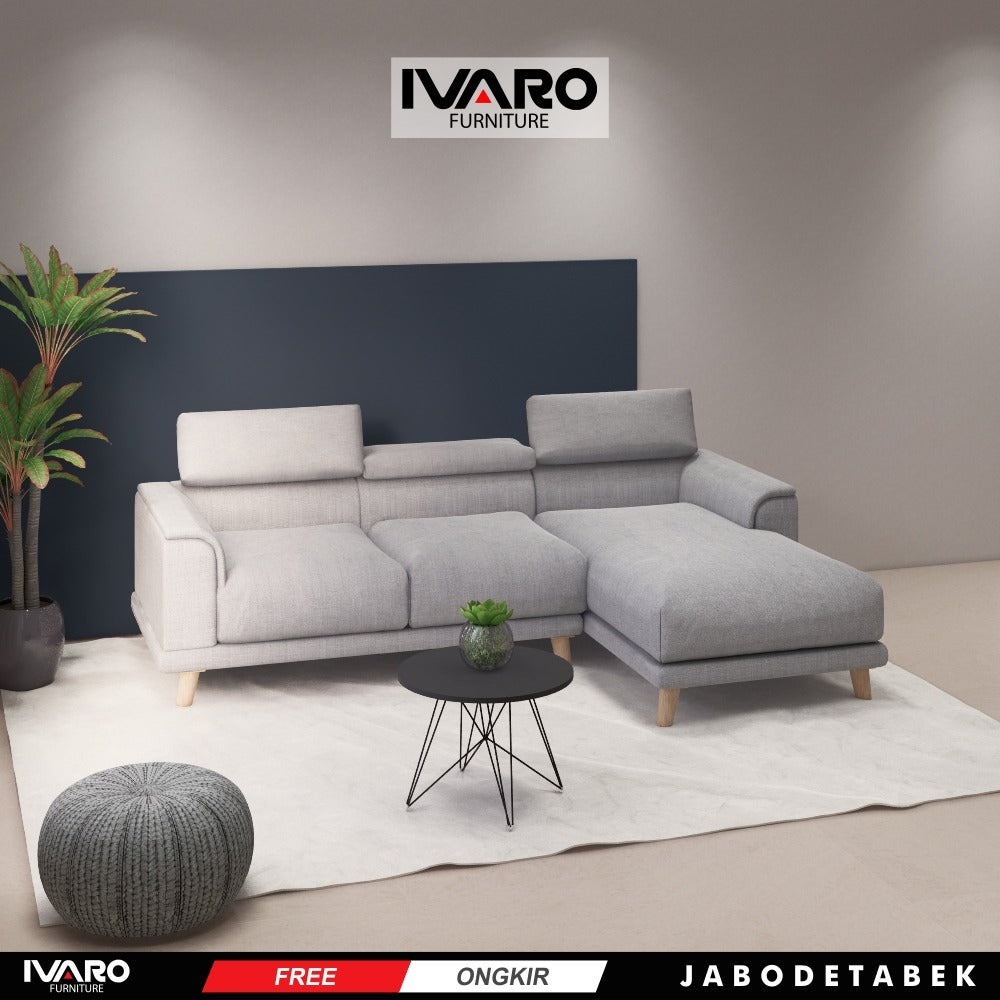 Ivaro Lovia Sofa L /Sofa Sudut/Sofa L Minimalis/Kursi L /Sofa Tamu