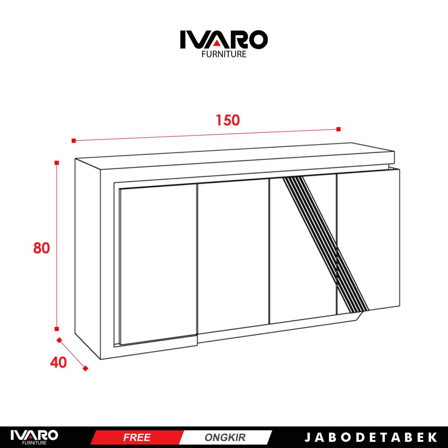 Ivaro Delta Drawer /Rak Serbaguna /Laci Penyimpanan/ Lemari Minimalis