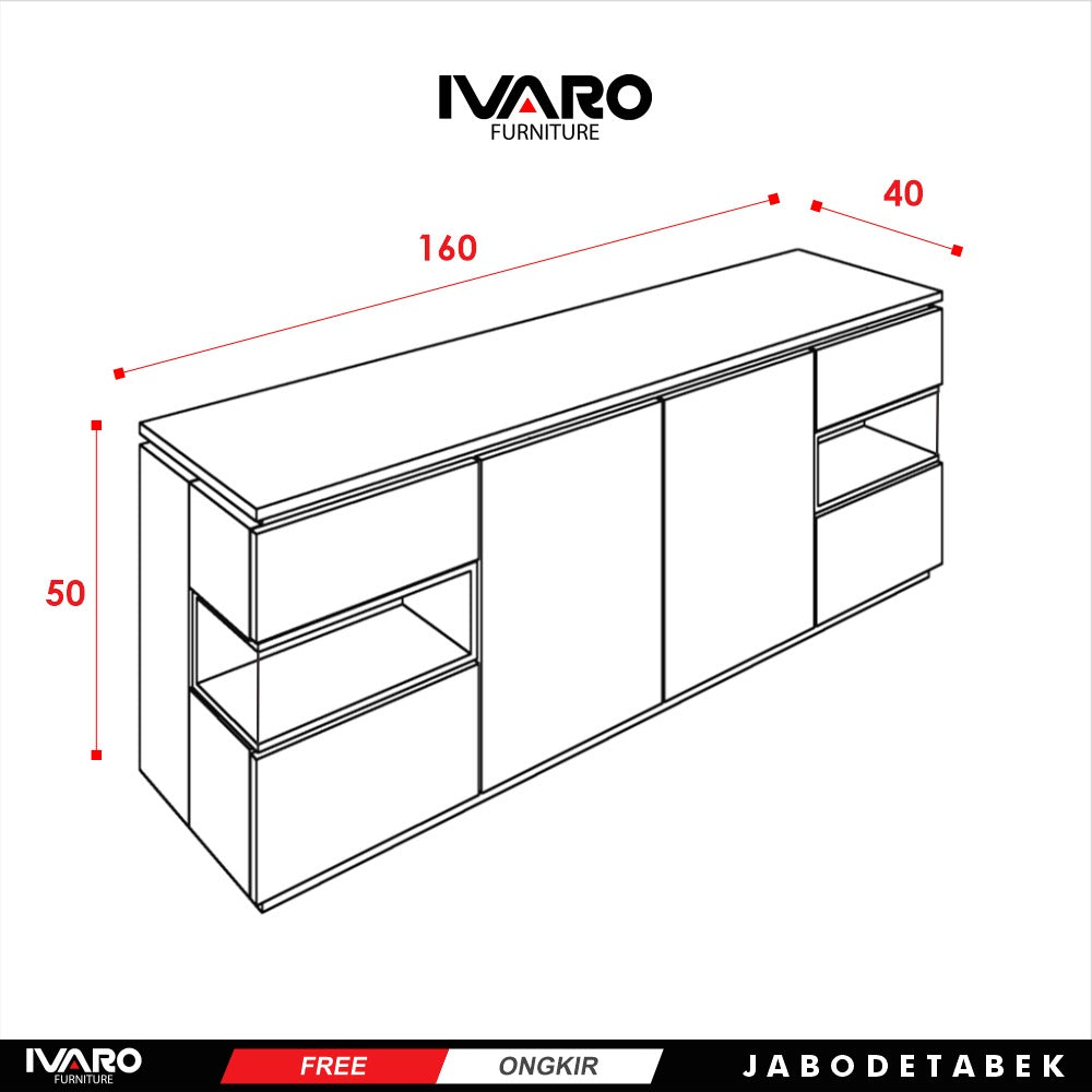 Ivaro Vinika Drawer /Rak Serbaguna /Laci Penyimpanan/ Lemari Minimalis