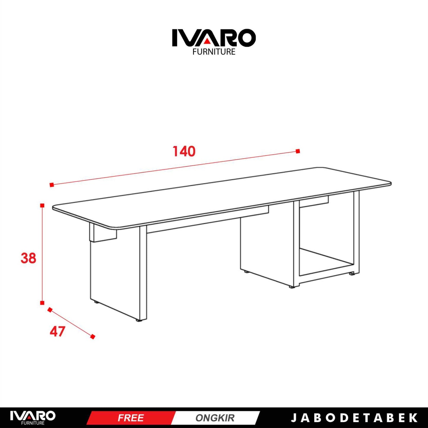 Ivaro Diego Coffe Table/ Meja Tamu/ Meja Sudut Minimalis