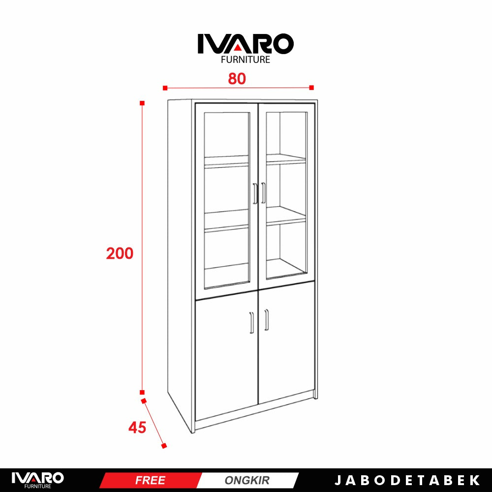 Ivaro Roz Rak Serbaguna/Nakas/Laci Penyimpanan/Nakas Minimalis