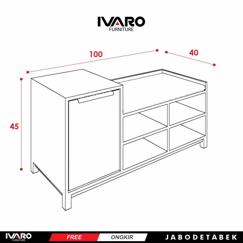 Ivaro Kenny Drawer /Rak Serbaguna /Laci Penyimpanan/ Lemari Minimalis