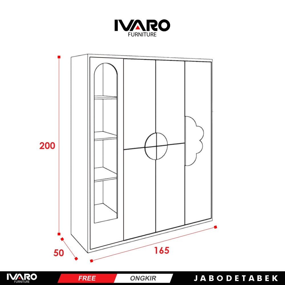 Ivaro Grenda Lemari Pakaian /Kabinet/Lemari Penyimpanan/Lemari Kamar