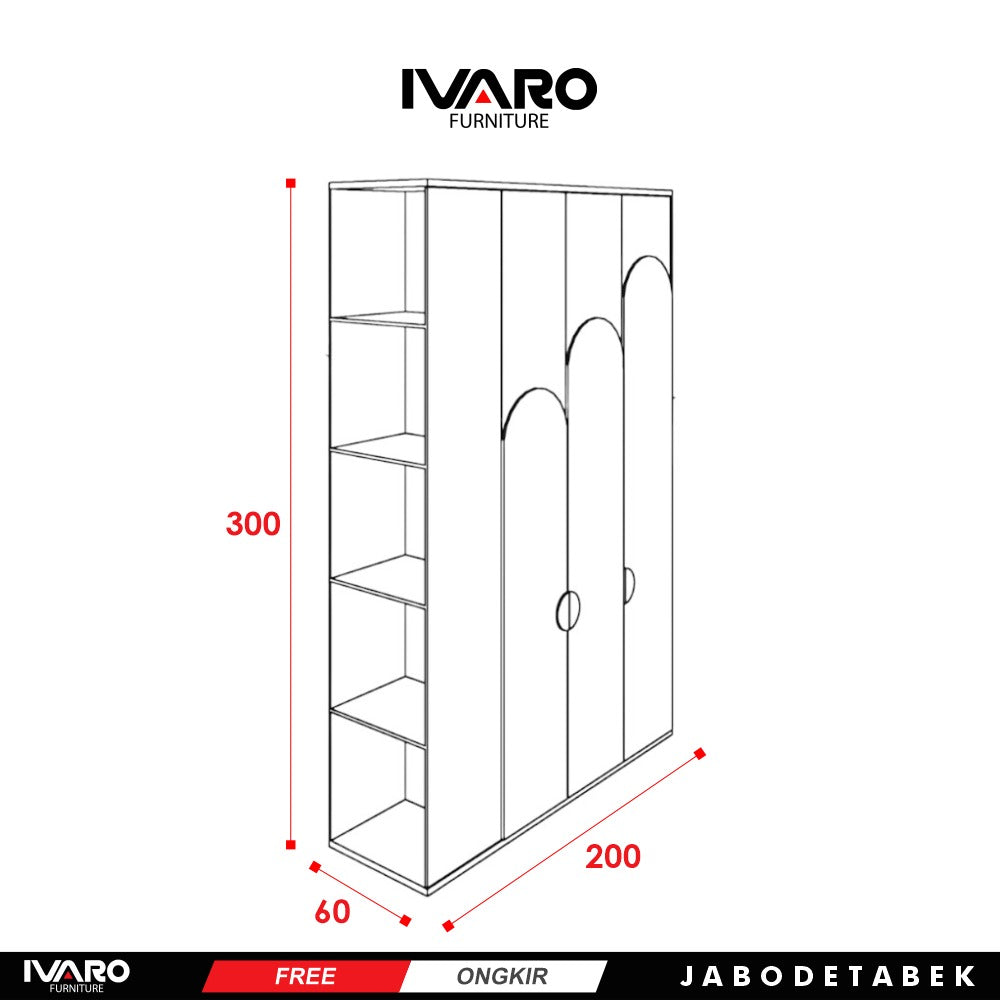 Ivaro Hans Lemari Pakaian /Kabinet/Lemari Penyimpanan/Lemari Kamar