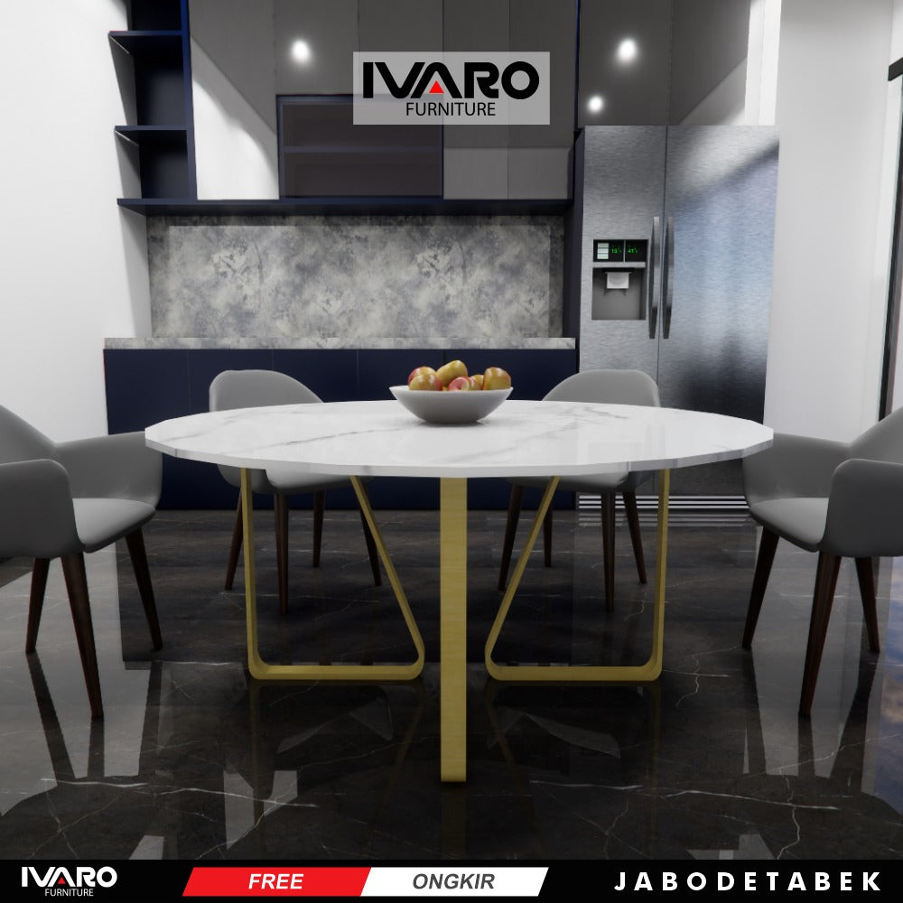 Ivaro Moira Meja Makan/Table/Meja Minimalis/Serbaguna