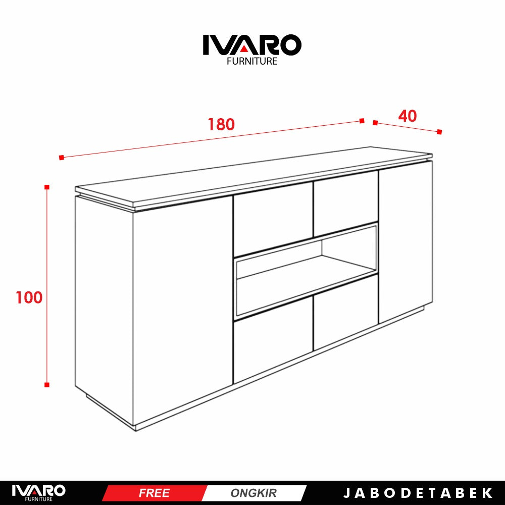 Ivaro Brian Drawer /Rak Serbaguna /Laci Penyimpanan/ Lemari Minimalis