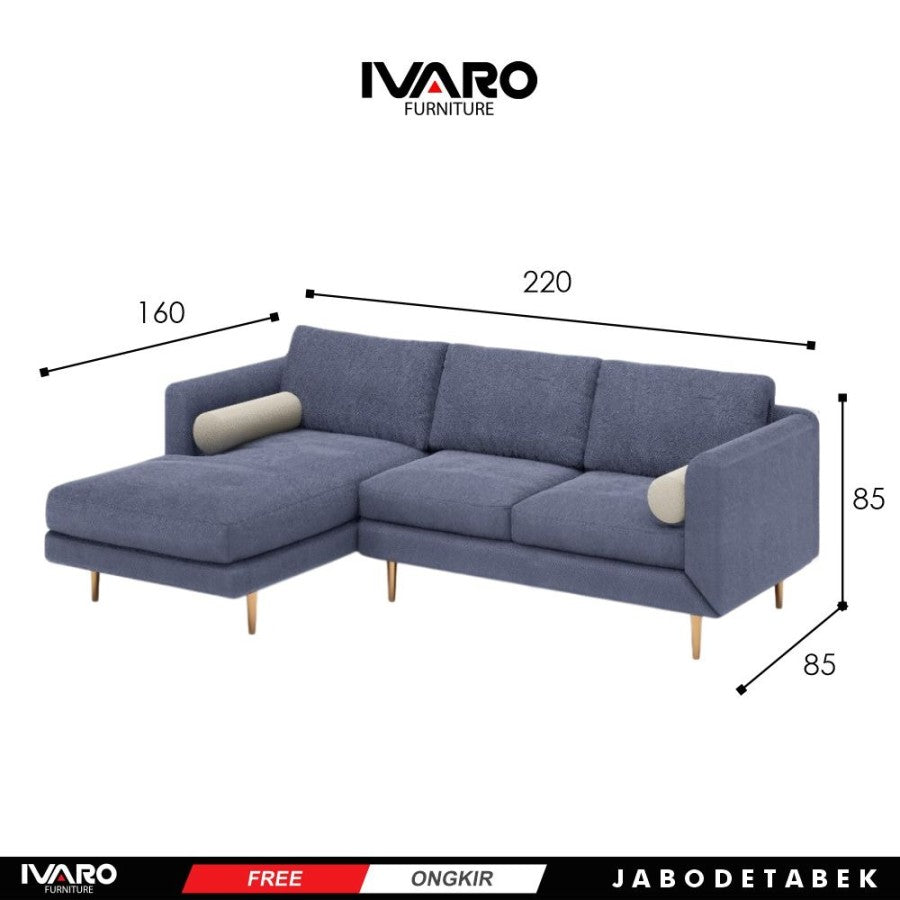 Sofa L /Sofa Sudut/Sofa L Minimalis/Kursi L /Sofa Tamu ALBERT IVARO - Sofa L - SOFA L