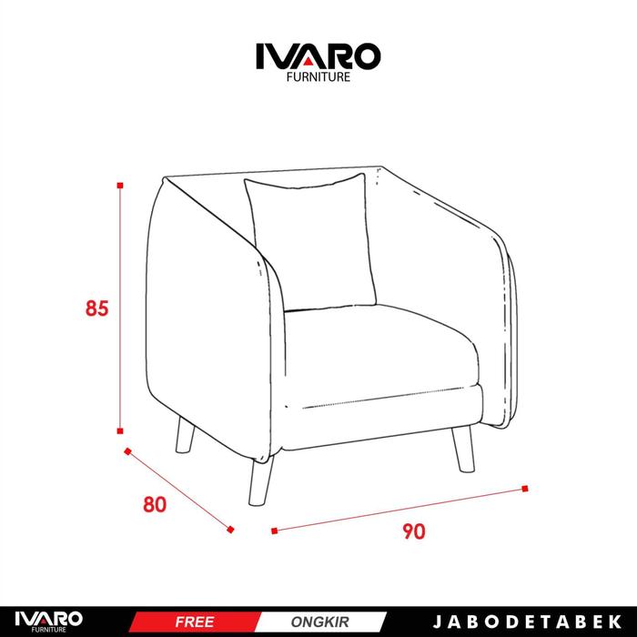 Sofa / Sofa Minimalis / Sofa Ruang Tamu / Sofa Set GWENNY IVARO FURNITURE