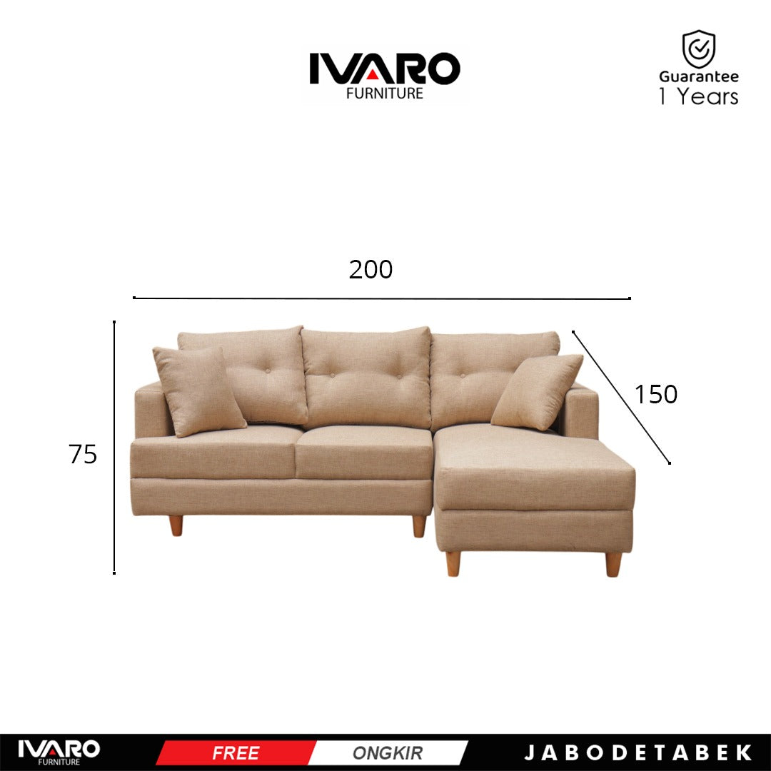 Sofa L /Sofa Sudut/Sofa L Minimalis/Kursi L /Sofa Tamu GISELLA IVARO