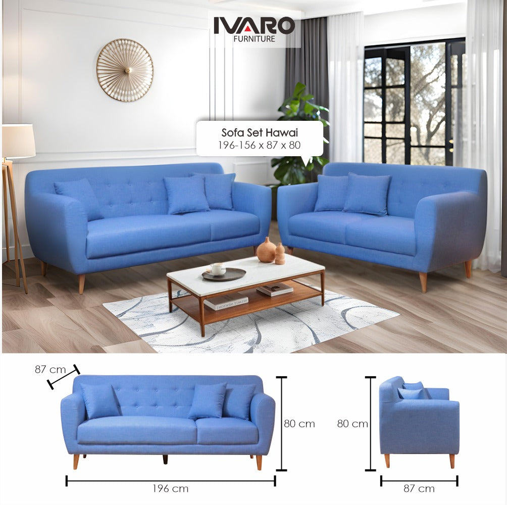 Sofa Set Scandinavian Hawai 3 2 seater