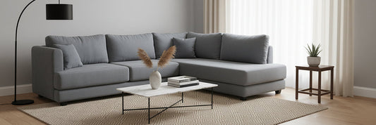 Sofa L Cabriole: Sofa L Elegan dengan Desain Lengkung Modern