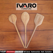 Muat gambar ke penampil Galeri, sendok/ alat masak/kayu jati / kitchen utensil set 3 ARANA IVARO

