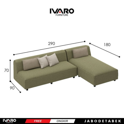 Sofa L /Sofa Sudut/Sofa L Minimalis/Kursi L /Sofa Tamu DEVINE IVARO - Sofa L - SOFA L - SOFA L