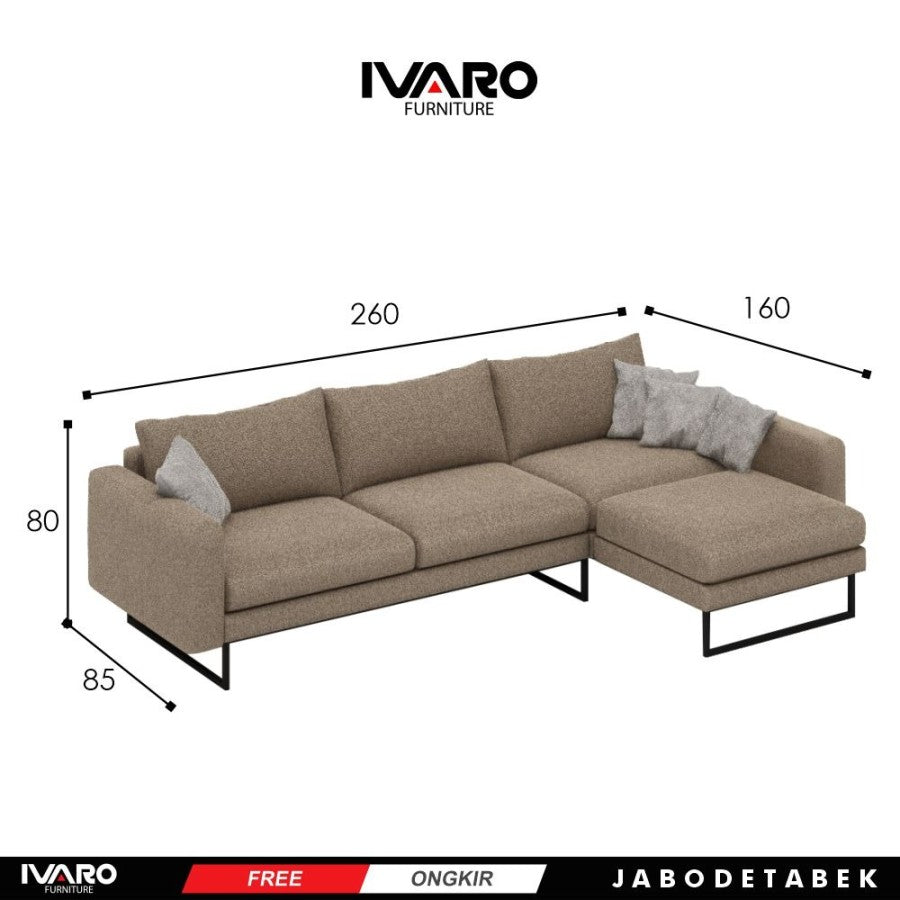 ofa L /Sofa Sudut/Sofa L Minimalis/Kursi L /Sofa Tamu GRACE IVARO - Sofa L - SOFA L - SOFA L