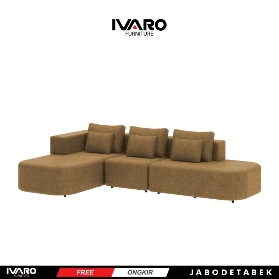 Sofa L /Sofa Sudut/Sofa L Minimalis/Kursi L /Sofa Tamu ASLEY IVARO - Sofa L - SOFA L