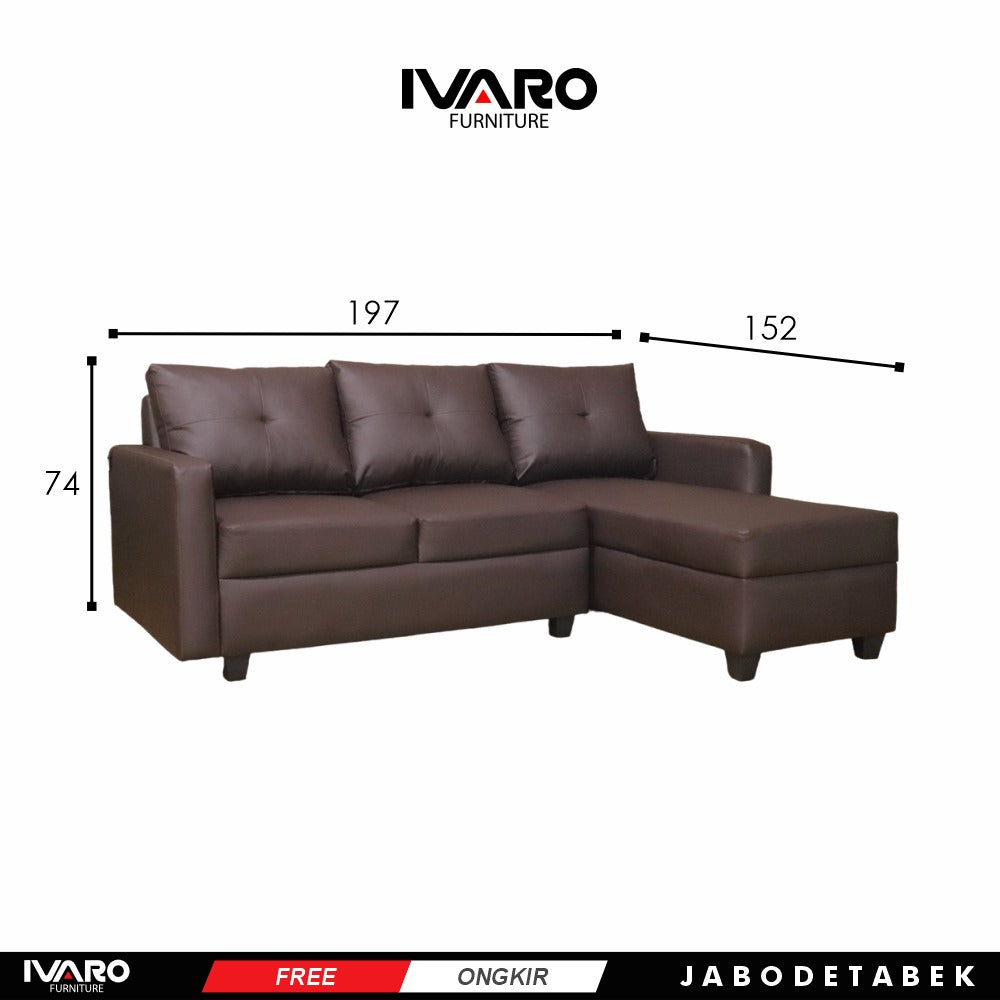 Sofa L /Sofa Sudut/Sofa L Minimalis/Kursi L /Sofa Tamu SENNOV IVARO