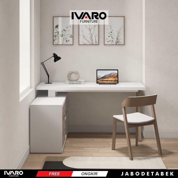Ivaro Demmy Meja Kerja/Meja Kantor /Office Table/ Meja Minimalis/Meja Belajar