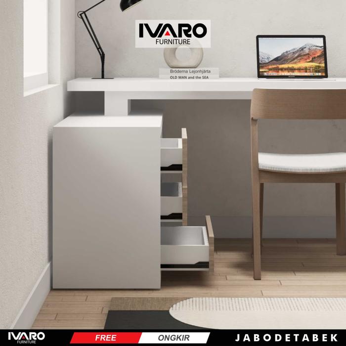 Ivaro Demmy Meja Kerja/Meja Kantor /Office Table/ Meja Minimalis/Meja Belajar
