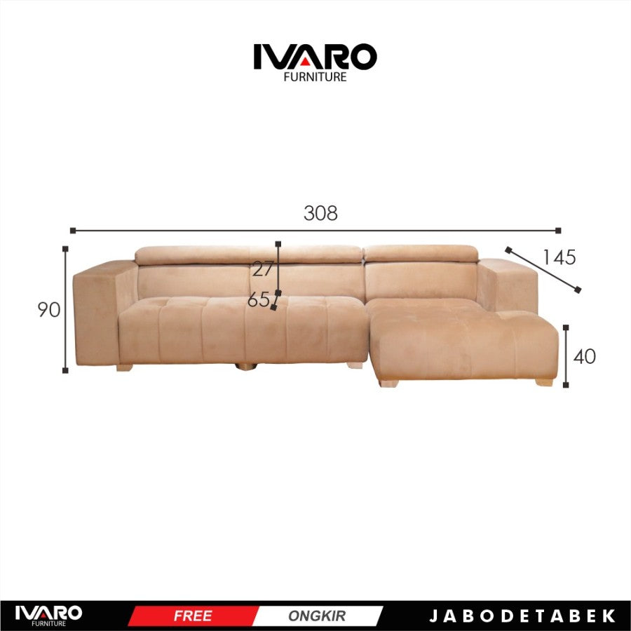 Sofa L /Sofa Sudut/Sofa L Minimalis/Kursi L /Sofa Tamu DOLCE IVARO