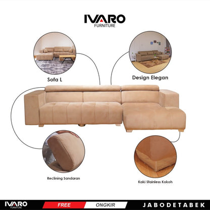 Sofa L /Sofa Sudut/Sofa L Minimalis/Kursi L /Sofa Tamu DOLCE IVARO