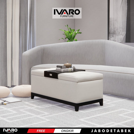 Ottoman/Bench Minimalis/Puff duduk/Storage Penyimpanan CRONO IVARO