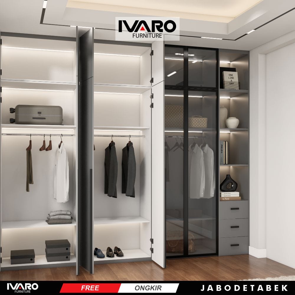 Lemari pakaian /Kabinet/Lemari Penyimpanan/Nakas/Lemari Kamar Renia Ivaro