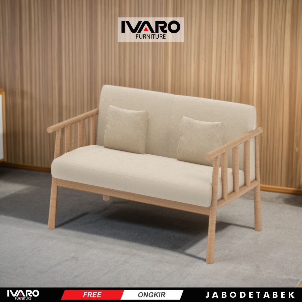 Kursi Kayu Solid / Sofa Ruang Tamu / Kursi Minimalis Aria Ivaro