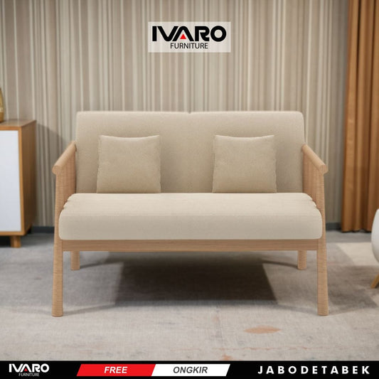 Kursi Kayu Solid / Sofa Ruang Tamu / Kursi Minimalis Aria Ivaro