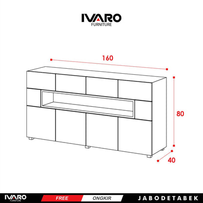 Ivaro Bianca Drawer /Rak Serbaguna /Laci Penyimpanan/ Lemari Minimalis