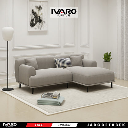 Ivaro Taylor Sofa L /Sofa Sudut/Sofa L Minimalis/Kursi L /Sofa Tamu