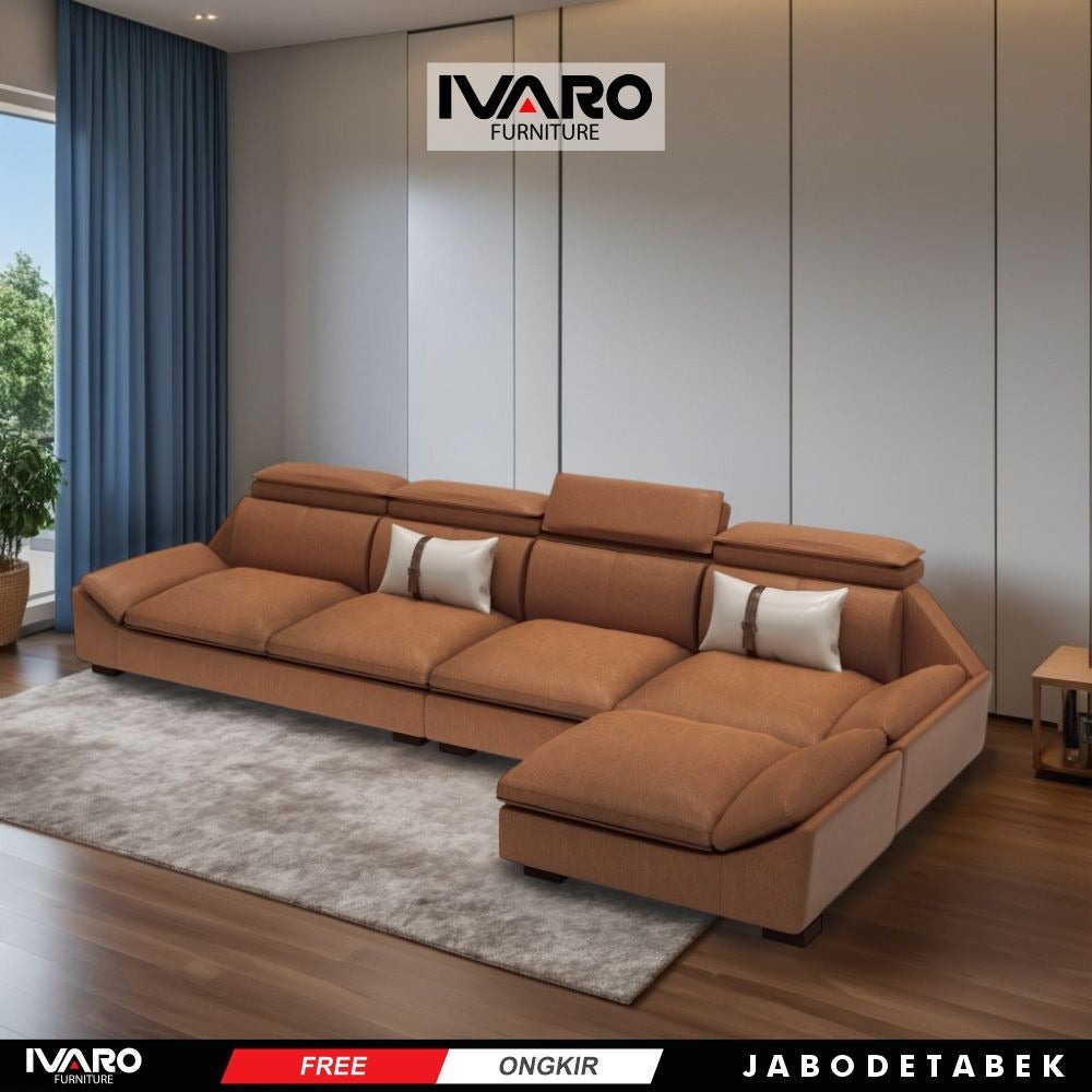 Ivaro Alice Sofa L /Sofa Sudut/Sofa L Minimalis/Kursi L /Sofa Tamu