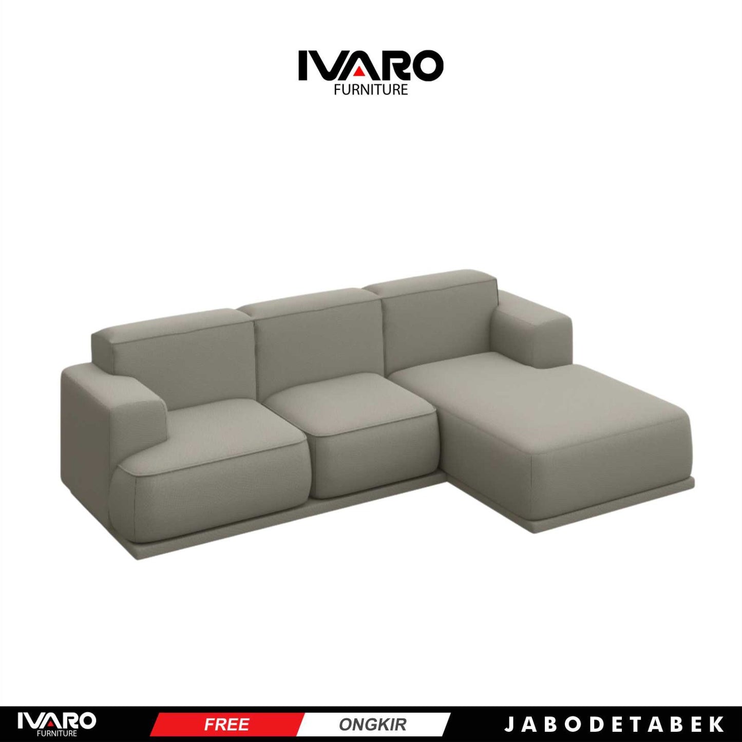 Ivaro Rebecca Sofa L /Sofa Sudut/Sofa L Minimalis/Kursi L /Sofa Tamu