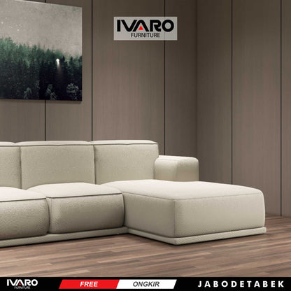 Ivaro Rebecca Sofa L /Sofa Sudut/Sofa L Minimalis/Kursi L /Sofa Tamu