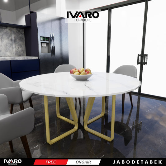 Ivaro Moira Meja Makan/Table/Meja Minimalis/Serbaguna
