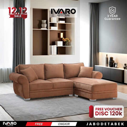 Sofa L /Sofa Sudut/Sofa L Minimalis/Kursi L /Sofa Tamu MOSS IVARO